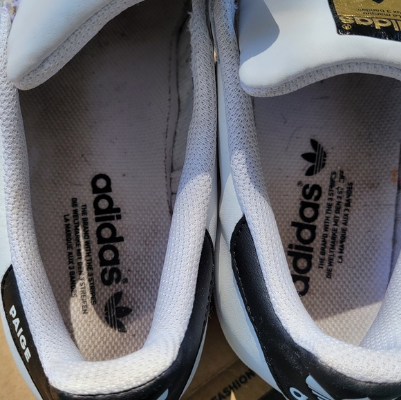 Adidas Superstar Men's size 8½ US 42 EU White Black Custom - Picture 15 of 16